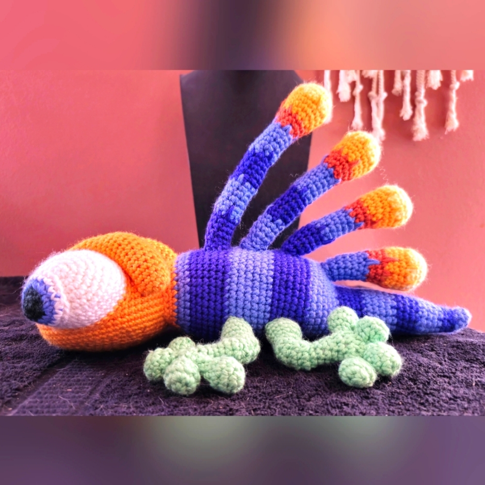 NWOT Longisquama ~ Hand Crocheted Plush